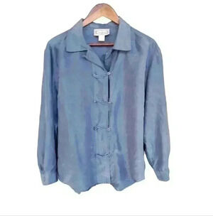Bonjour Powder Blue Silk blouse